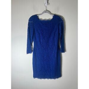 Cache Blue Long Sleeve Sheath Mini Dress Size 6